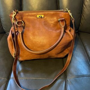 J crew cross body in a cognac color